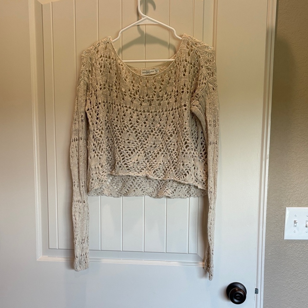 Abercrombie & Fitch Cream Knit Sweater